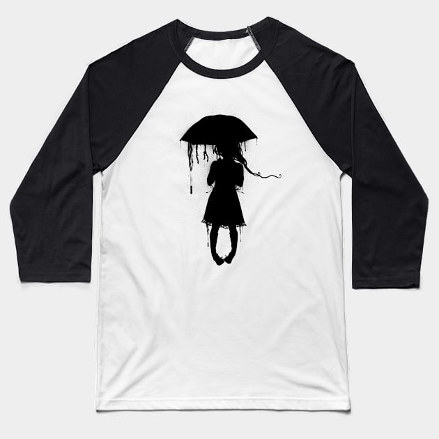 umbrella Baseball T-Shirt by lunaticpark